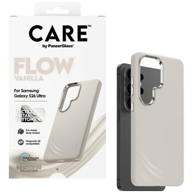 Samsung Galaxy S26 CARE by PanzerGlass Flow Vanilla Qi dėklas – smėlio spalvos 3 Samsung Galaxy S26 CARE by PanzerGlass Flow Vanilla Qi dėklas – smėlio spalvos 3