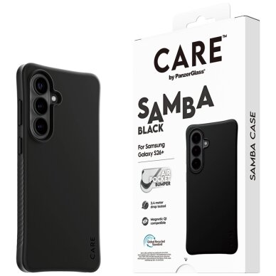 Samsung Galaxy S26+ CARE by PanzerGlass Samba Black Qi dėklas – juodas 4 Samsung Galaxy S26+ CARE by PanzerGlass Samba Black Qi dėklas – juodas 4