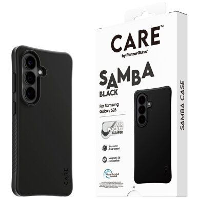 Samsung Galaxy S26 CARE by PanzerGlass Samba Black Qi dėklas – juodas 4 Samsung Galaxy S26 CARE by PanzerGlass Samba Black Qi dėklas – juodas 4