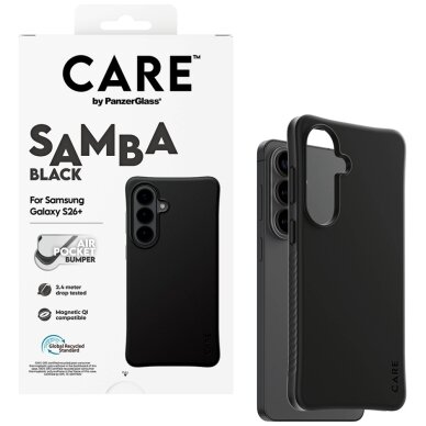 Samsung Galaxy S26+ CARE by PanzerGlass Samba Black Qi dėklas – juodas 3 Samsung Galaxy S26+ CARE by PanzerGlass Samba Black Qi dėklas – juodas 3