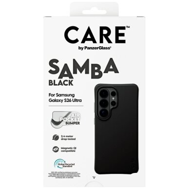 Samsung Galaxy S26 Ultra CARE by PanzerGlass Samba Black Qi dėklas – juodas 5