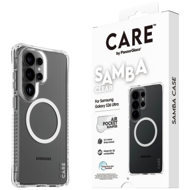 Samsung Galaxy S26 Ultra CARE by PanzerGlass Samba Transparent Qi dėklas – skaidrus 4