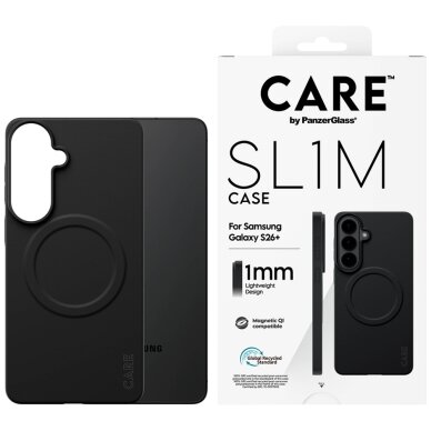 Samsung Galaxy S26+ CARE by PanzerGlass SL1M dėklas – juodas