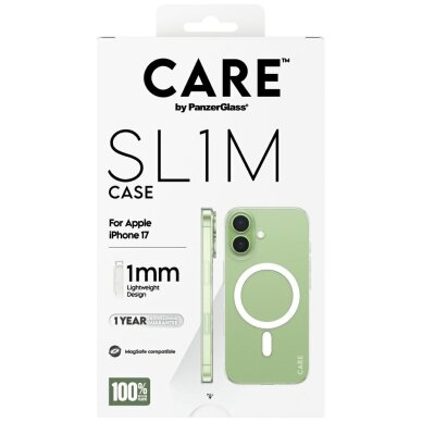 iPhone 17 CARE by PanzerGlass SL1M MagSafe dėklas – skaidrus 4