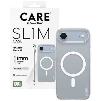 iPhone Air CARE by PanzerGlass SL1M MagSafe dėklas – skaidrus 3 iPhone Air CARE by PanzerGlass SL1M MagSafe dėklas – skaidrus 3