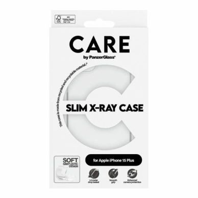 Apsauginis dėklas CARE by PanzerGlass Slim X-Ray iPhone 15 Plus - permatomas 3 Apsauginis dėklas CARE by PanzerGlass Slim X-Ray iPhone 15 Plus - permatomas 3