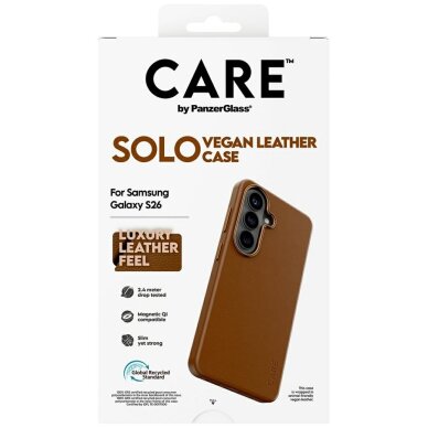 Samsung Galaxy S26 CARE by PanzerGlass Solo dėklas – rudas 5 Samsung Galaxy S26 CARE by PanzerGlass Solo dėklas – rudas 5
