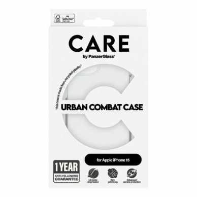 Apsauginis dėklas CARE by PanzerGlass Urban Combat iPhone 15 - transparent 3 Apsauginis dėklas CARE by PanzerGlass Urban Combat iPhone 15 - transparent 3