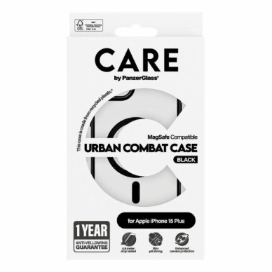 Apsauginis dėklas CARE by PanzerGlass Urban Combat Case MagSafe for iPhone 15 Plus - Juodas 3 Apsauginis dėklas CARE by PanzerGlass Urban Combat Case MagSafe for iPhone 15 Plus - Juodas 3