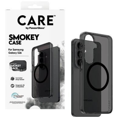 Samsung Galaxy S26 CARE by PanzerGlass Urban Explorer Smokey Qi dėklas – juodas 3 Samsung Galaxy S26 CARE by PanzerGlass Urban Explorer Smokey Qi dėklas – juodas 3