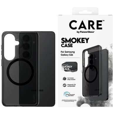 Samsung Galaxy S26 CARE by PanzerGlass Urban Explorer Smokey Qi dėklas – juodas