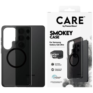 Samsung Galaxy S26 Ultra CARE by PanzerGlass Urban Explorer Smokey Qi dėklas – juodas