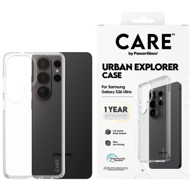 Samsung Galaxy S26 Ultra CARE by PanzerGlass Urban Explorer dėklas – skaidrus