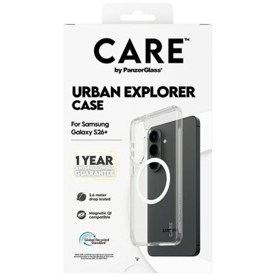 Samsung Galaxy S26+ CARE by PanzerGlass Urban Explorer Transparent Qi dėklas – skaidrus 5