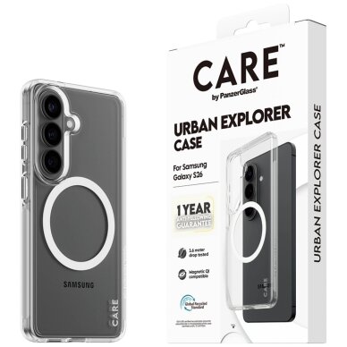 Samsung Galaxy S26 CARE by PanzerGlass Urban Explorer Transparent Qi dėklas – skaidrus 4