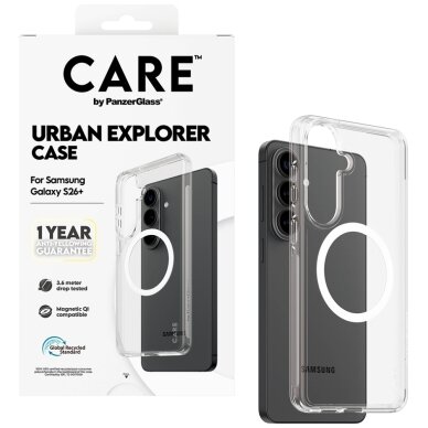 Samsung Galaxy S26+ CARE by PanzerGlass Urban Explorer Transparent Qi dėklas – skaidrus 3