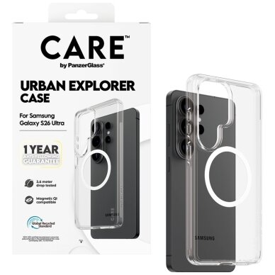 Samsung Galaxy S26 Ultra CARE by PanzerGlass Urban Explorer Transparent Qi dėklas – skaidrus 3