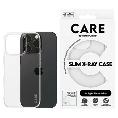 iPhone 16 Pro – CARE by PanzerGlass X-Ray Soft Basic dėklas 6.3" - Skaidrus 1442