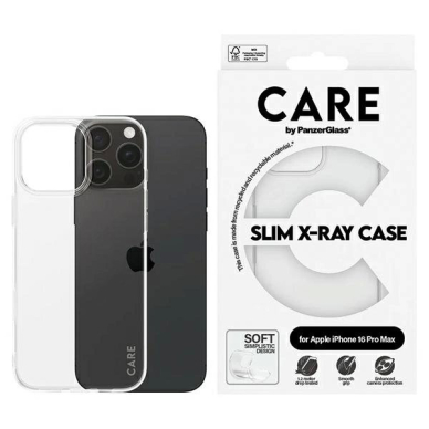 iPhone 16 Pro Max – CARE by PanzerGlass X-Ray Soft Basic dėklas 6.9" - Skaidrus 1444