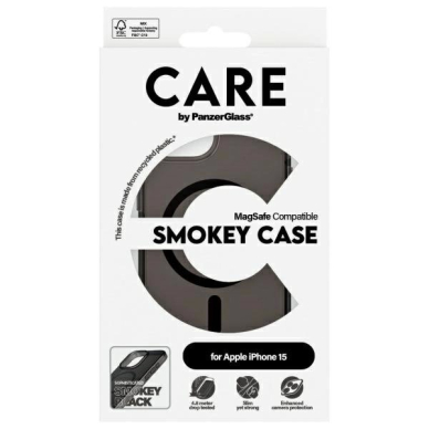 iPhone 15 CARE by PanzerGlass Flagship MagSafe dėklas - juodas 3