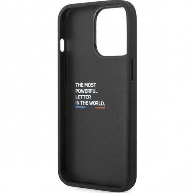 Dėklas BMW Leather Carbon BMHCP13L22NBCK iPhone 13 Pro / 13 Juodas 6