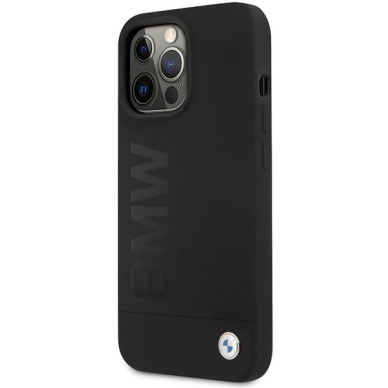 Dėklas BMW Silicone Signature Logo BMHCP13LSLBLBK iPhone 13 Pro / 13 Juodas 1