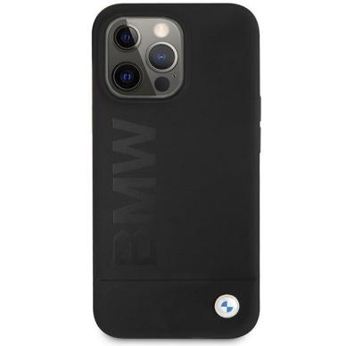 Dėklas BMW Silicone Signature Logo BMHCP13LSLBLBK iPhone 13 Pro / 13 Juodas 2