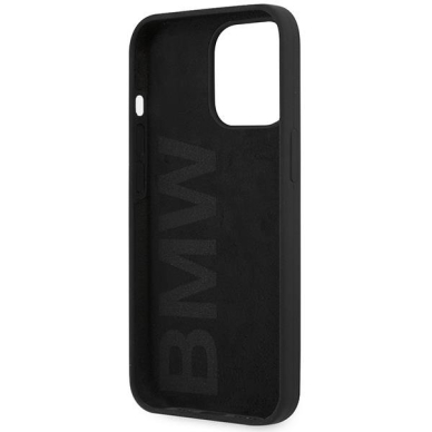 Dėklas BMW Silicone Signature Logo BMHCP13LSLBLBK iPhone 13 Pro / 13 Juodas 6