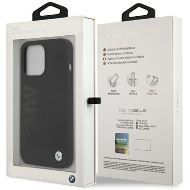 Dėklas BMW Silicone Signature Logo BMHCP13LSLBLBK iPhone 13 Pro / 13 Juodas 7