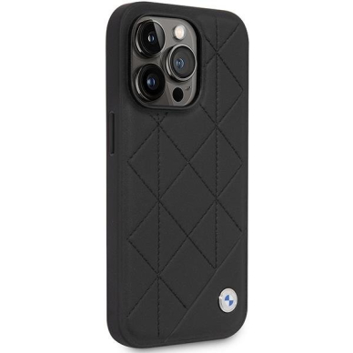 Dėklas BMW Leather Quilted BMHCP14L22RQDK iPhone 14 Pro Juodas 3 Dėklas BMW Leather Quilted BMHCP14L22RQDK iPhone 14 Pro Juodas 3