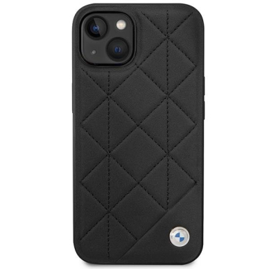 Dėklas BMW Leather Quilted BMHCP14S22RQDK iPhone 14 Juodas 2 Dėklas BMW Leather Quilted BMHCP14S22RQDK iPhone 14 Juodas 2