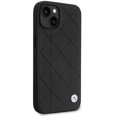 Dėklas BMW Leather Quilted BMHCP14S22RQDK iPhone 14 Juodas 3 Dėklas BMW Leather Quilted BMHCP14S22RQDK iPhone 14 Juodas 3
