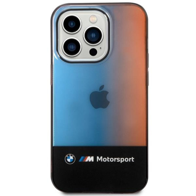 Dėklas BMW Half Tricolor BMHCP14X22HMGK iPhone 14 Pro Max Juodas 2