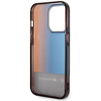 Dėklas BMW Half Tricolor BMHCP14X22HMGK iPhone 14 Pro Max Juodas 6