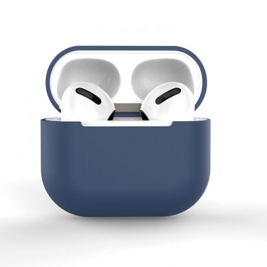 Dėklas AirPods Pro silicone soft Mėlynas (case C)