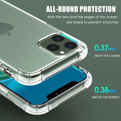 Akcija! Dėklas iPhone 16 Pro Max - Techsuit Shockproof Clear Silicone - permatomas 2