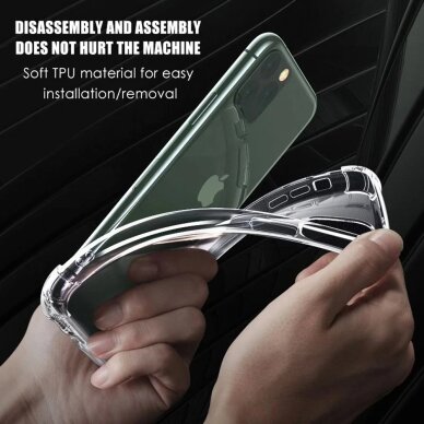 Akcija! Dėklas iPhone 16 Pro Max - Techsuit Shockproof Clear Silicone - permatomas 3
