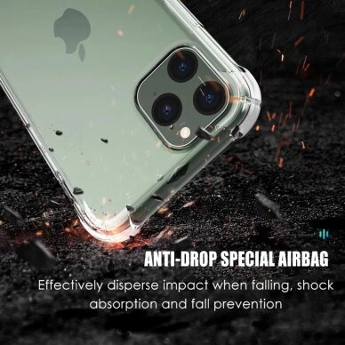 Akcija! Dėklas iPhone 16 Pro Max - Techsuit Shockproof Clear Silicone - permatomas 4