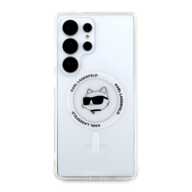 Samsung Galaxy S25 Ultra – Karl Lagerfeld Button Choupette Head Printed Logo MagSafe dėklas - Baltas 2