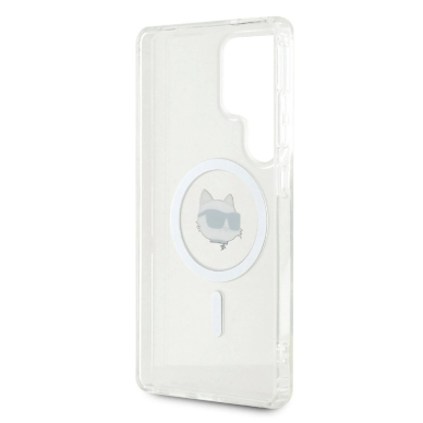 Samsung Galaxy S25 Ultra – Karl Lagerfeld Button Choupette Head Printed Logo MagSafe dėklas - Baltas 6