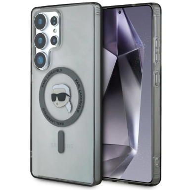 Dėklas Karl Lagerfeld Button Karl Head Printed Logo MagSafe Samsung Galaxy S25 Ultra Juodas Dėklas Karl Lagerfeld Button Karl Head Printed Logo MagSafe Samsung Galaxy S25 Ultra Juodas