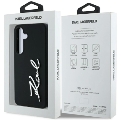 Dėklas Karl Lagerfeld Silicone Metal Signature Logo Samsung Galaxy S25 Juodas 7 Dėklas Karl Lagerfeld Silicone Metal Signature Logo Samsung Galaxy S25 Juodas 7