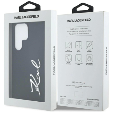 Dėklas Karl Lagerfeld Silicone Metal Signature Logo Samsung Galaxy S25 Ultra Juodas 7 Dėklas Karl Lagerfeld Silicone Metal Signature Logo Samsung Galaxy S25 Ultra Juodas 7
