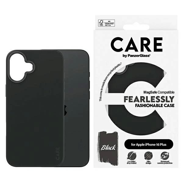 iPhone 16 Plus – CARE by PanzerGlass Fashion dėklas 6.7" - Juodas/Juodas MagSafe 1379 iPhone 16 Plus – CARE by PanzerGlass Fashion dėklas 6.7" - Juodas/Juodas MagSafe 1379