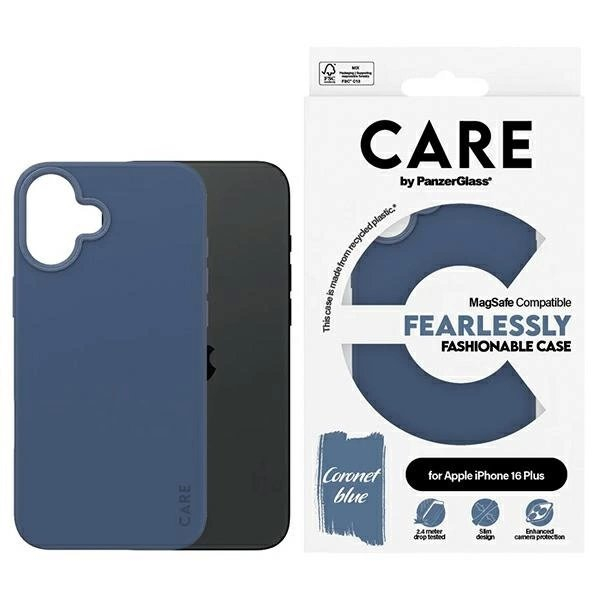 iPhone 16 Plus – CARE by PanzerGlass Fashion dėklas 6.7" - Mėlynas/Mėlynas MagSafe 1383 iPhone 16 Plus – CARE by PanzerGlass Fashion dėklas 6.7" - Mėlynas/Mėlynas MagSafe 1383