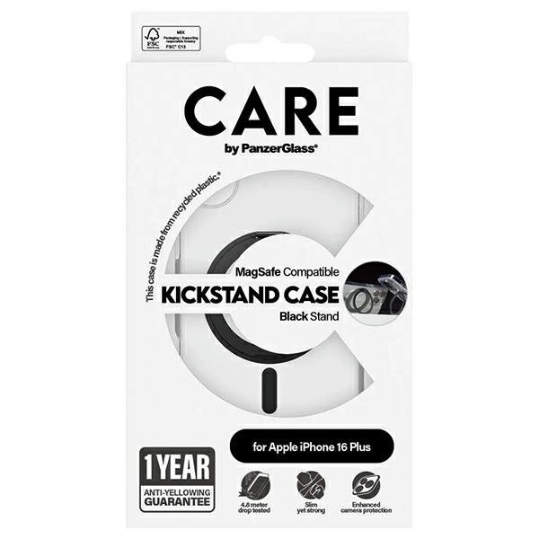 iPhone 16 Plus – CARE by PanzerGlass Feature Kickstand dėklas 6.7" - Juodas/Juodas MagSafe 1323 4