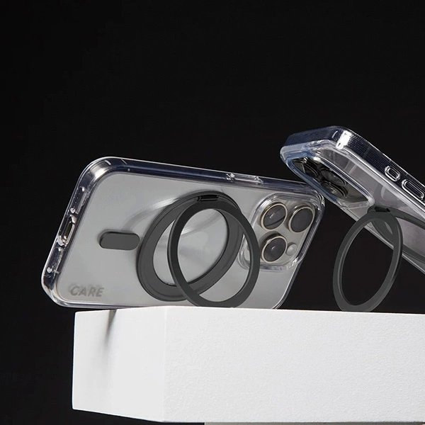 iPhone 16 Pro – CARE by PanzerGlass Feature Kickstand dėklas 6.3" - Juodas/Juodas MagSafe 1322 3