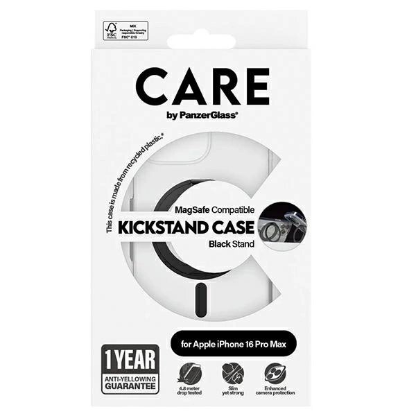 iPhone 16 Pro Max – CARE by PanzerGlass Feature Kickstand dėklas 6.9" - Juodas/Juodas MagSafe 1324 4