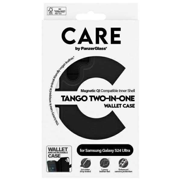 Samsung Galaxy S24 Ultra CARE by PanzerGlass Feature Tango 2in1 Wallet dėklas - juodas 3