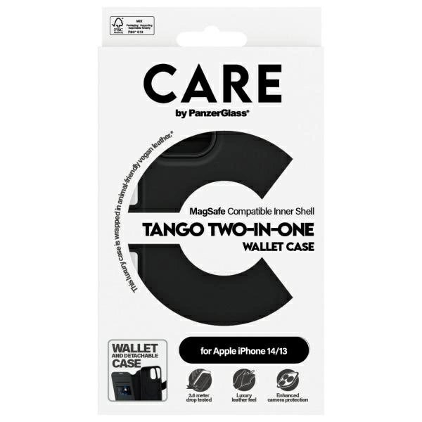 iPhone 13 / 14 CARE by PanzerGlass Feature Tango 2in1 Wallet MagSafe dėklas - juodas 3